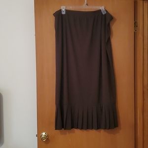 Plus Size Long Brown Skirt